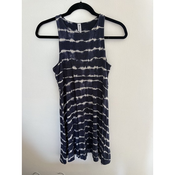 Athleta Dresses & Skirts - Athleta Santorini Thera Summer Sun Dress Tie Dye Navy Blue White Size XSP XS